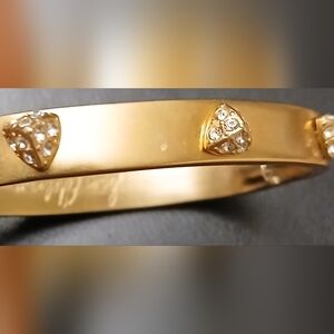 Sam Edelman Gold Heart-Embellished Bangle